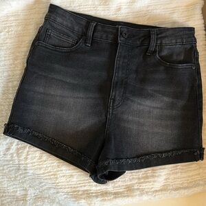 Kendall & Kylie Black High Rise Denim Shorts Size 11